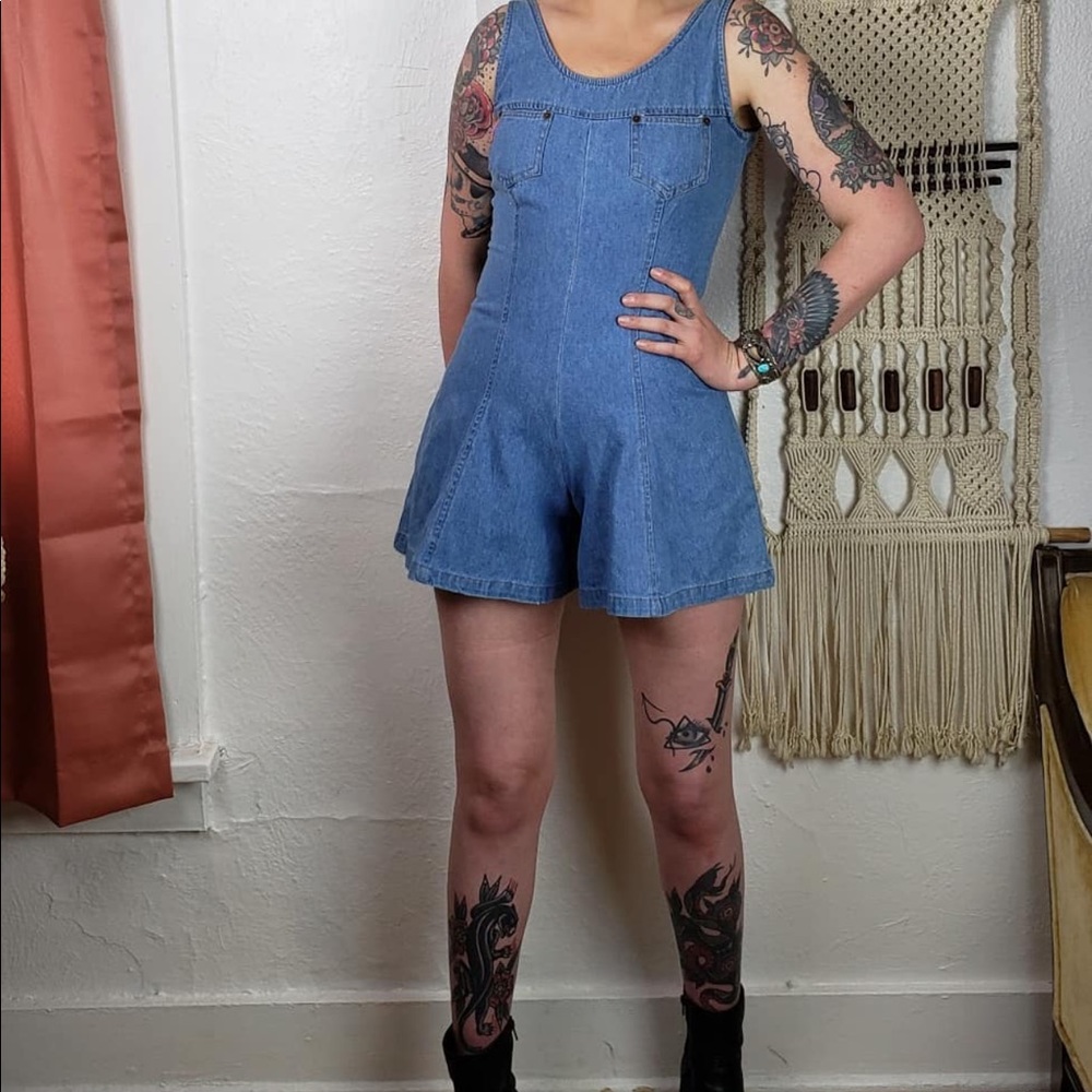 Vintage denim romper